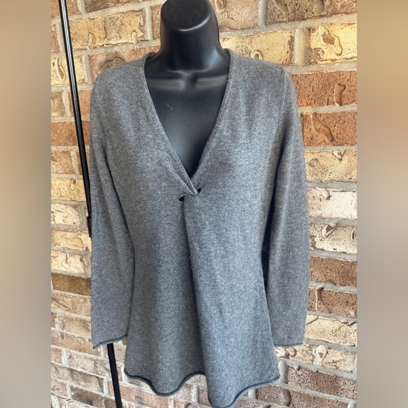 Enzo Mantovani Cashmere Twist V
Neck Womens Tunic Sweater Sz S - Picture 2 of 9